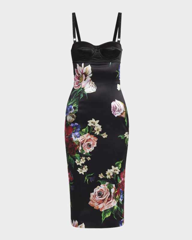 Rasovi Bouquet Fantichi Bustier Midi Dress